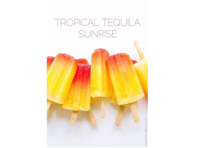 Tropical Tequila Sunrise Pops