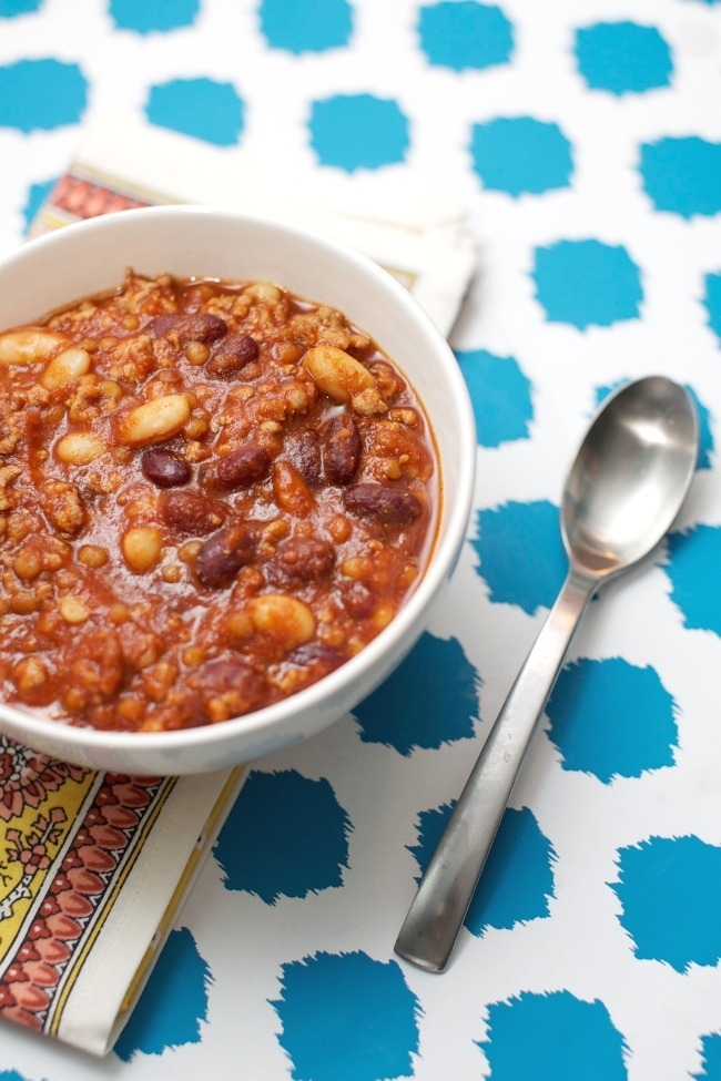 Easy Chili with Maple Syrup & Cinnamon