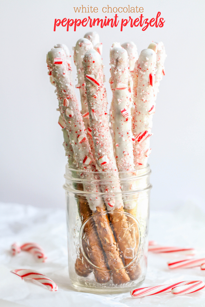 White- Chocolate Peppermint Pretzels