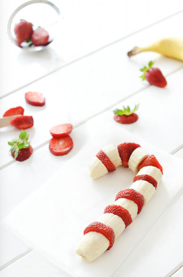 Strawberry Banana Candy Cane