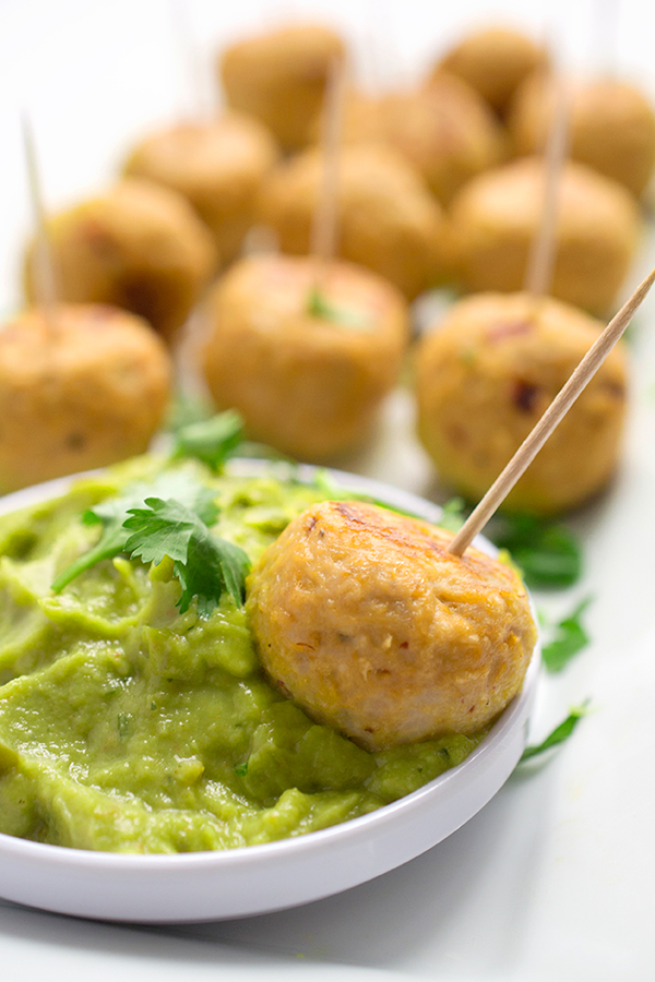 Baked Turkey Guacamole Meatballs