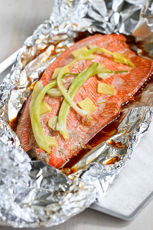 Grilled Salmon with Soy & Ginger