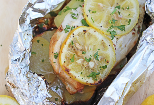 Grilled Lemon Chicken and Potatoes