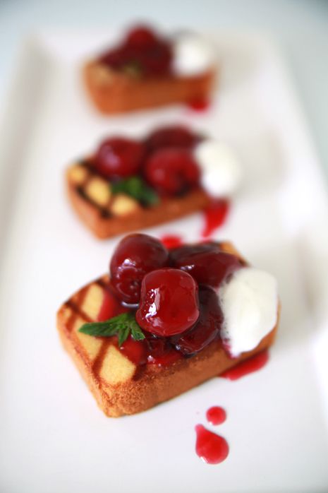 Grilled Cherry Pound Cake