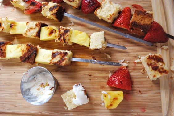 Grilled Strawberry Shortcake Skewers