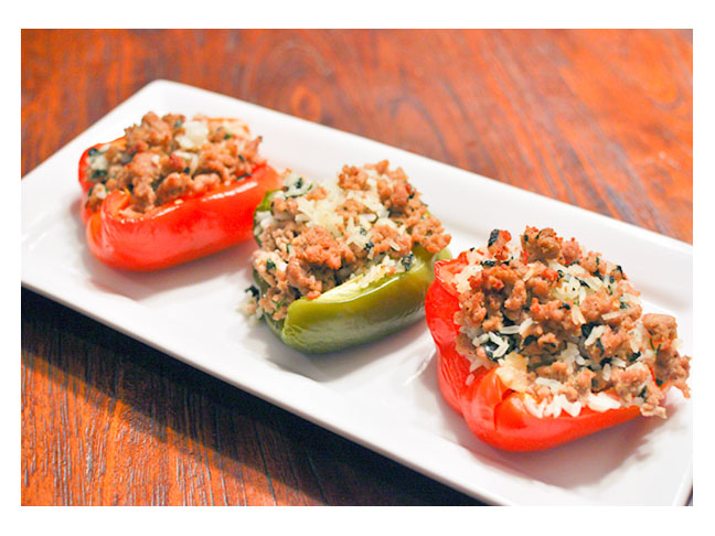 Turkey and Rice Stuffed Peppers