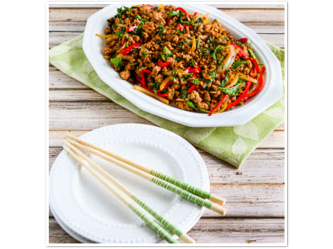 Thai-Inspired Ground Turkey Stir-Fry with Basil and Peppers