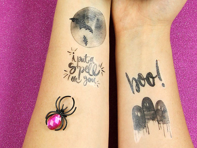 Print Your Own Halloween Tattoos