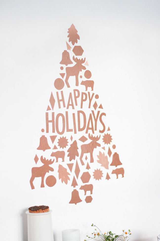 Happy Holidays DIY Wall Decal