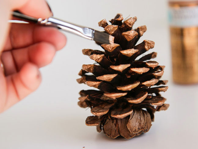 DIY Painted Pine Cones