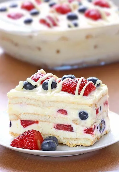 Summer Berry Icebox Cake