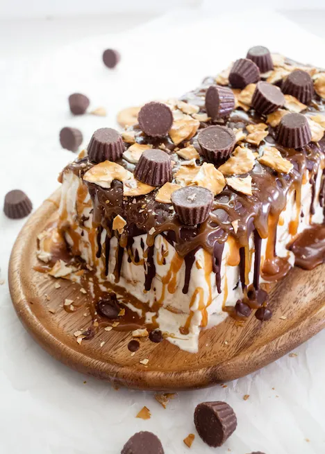 Peanut Butter and Pretzel Icebox Cake