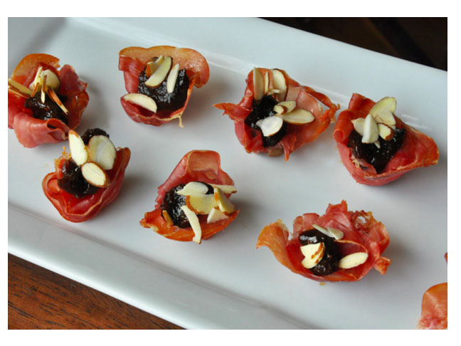 Fig Almond Filled Prosciutto Cups