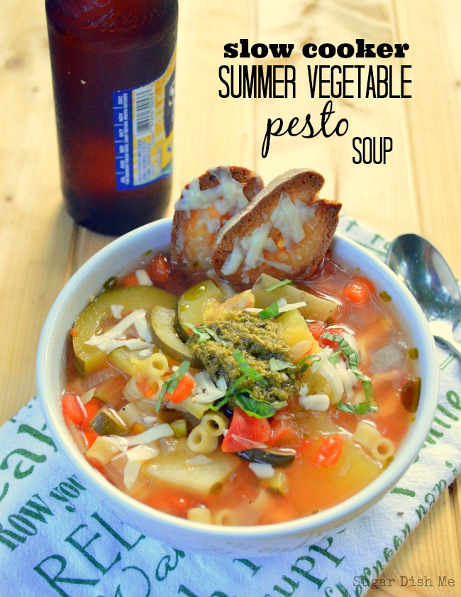 Summer Vegetable Pesto Soup