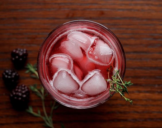 Blackberry, Lemon, & Thyme Soda