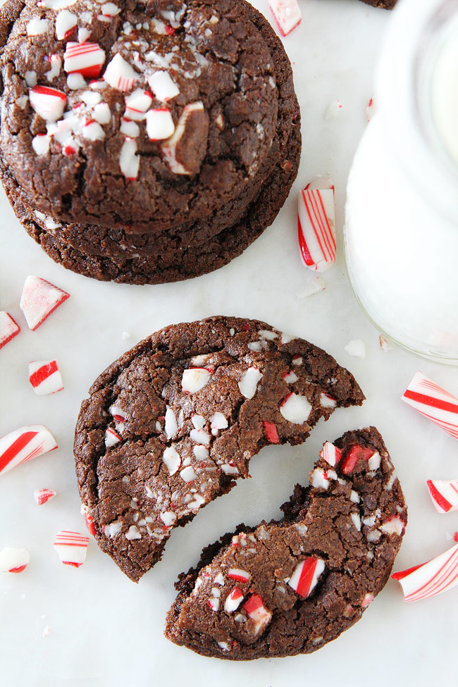 Chocolate Peppermint Crunch Cookies