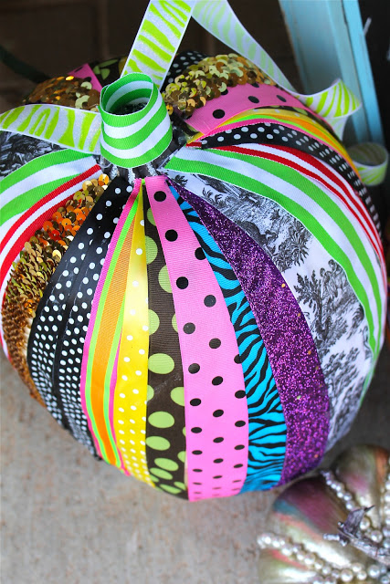 DIY Ribbon Pumpkin