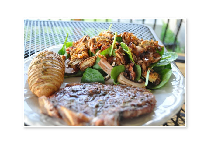 Wilted Spinach Salad with Shallot and Guinness Dressing