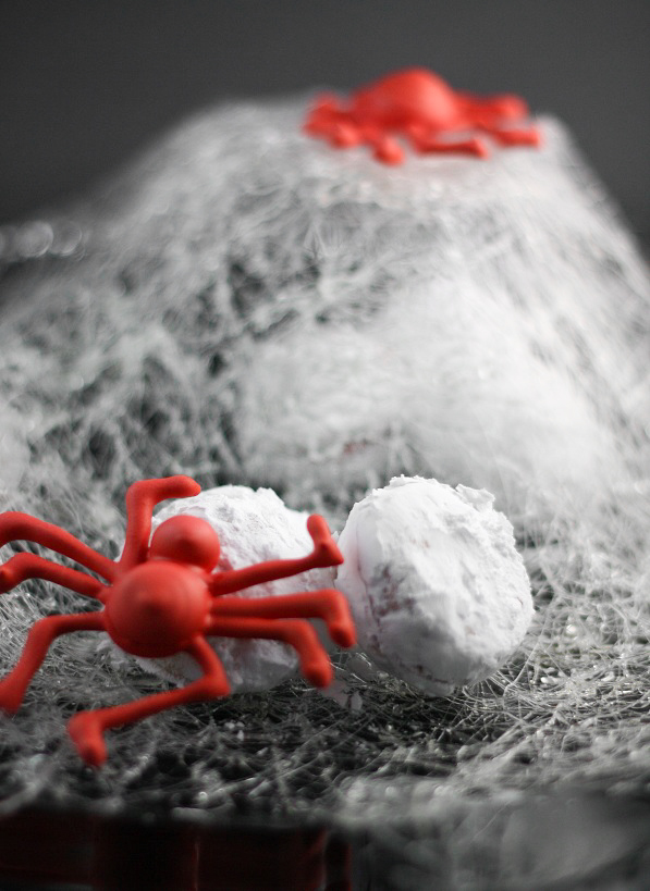 Creepy Cookies with a Spun Sugar Web