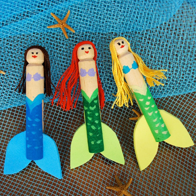 The Little Mermaid Clothespin Dolls 