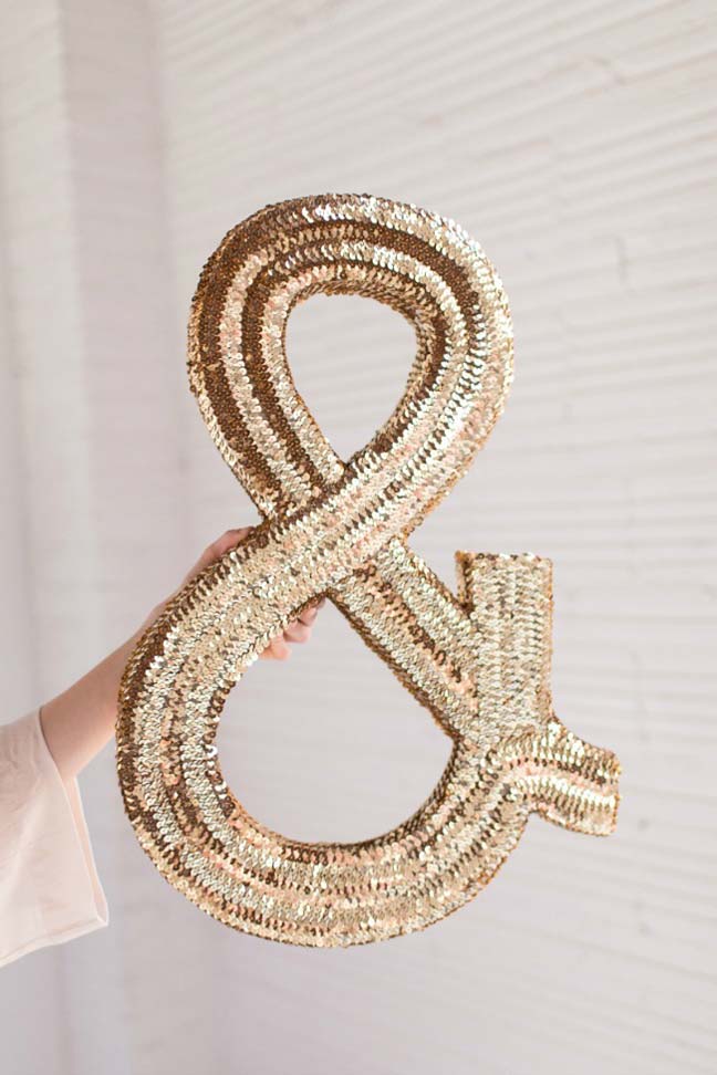 Giant Sequin Ampersand Wall Art