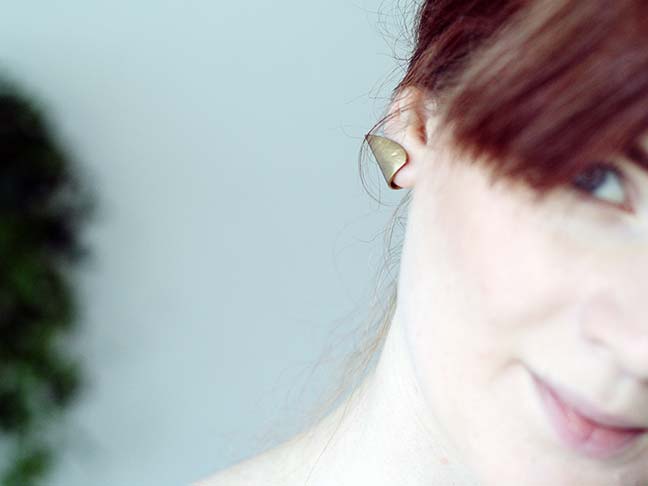 Faux Gold Cuff Earrings