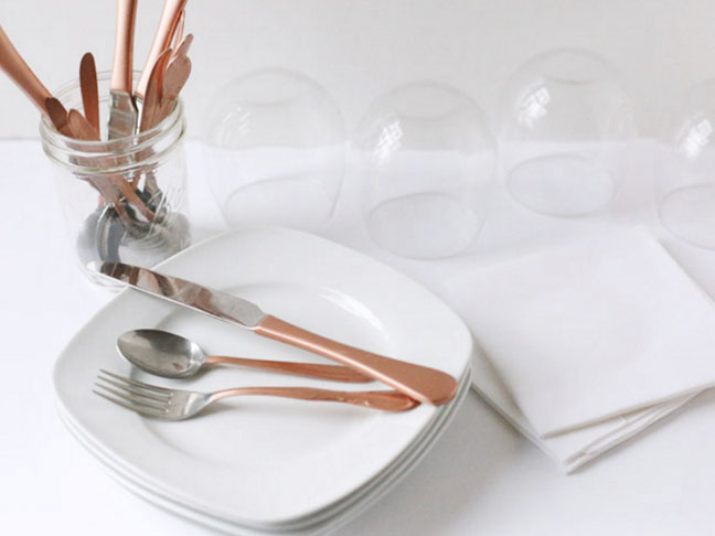 Copper Gilded Flatware