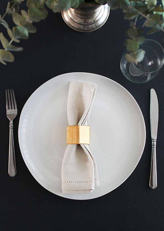 DIY Geo Napkin Rings