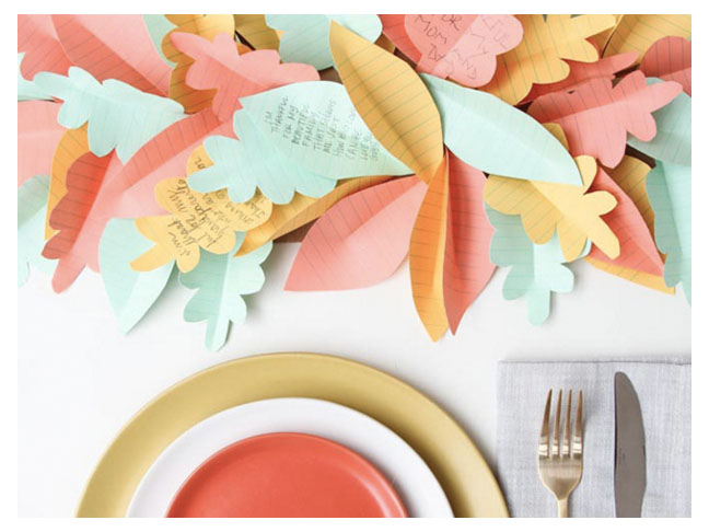 Paper Leaf Table Runners
