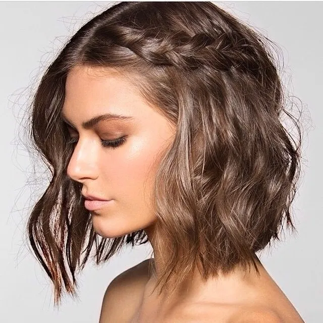 Dark Brown Medium Hairstyles Women's Natural Straight 100% Human Hair  Wig 14Inch | eBay