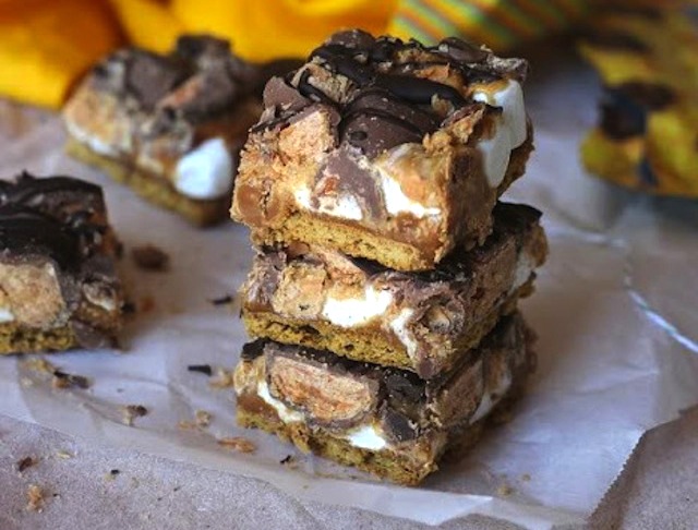 Butterfinger Caramel Bars