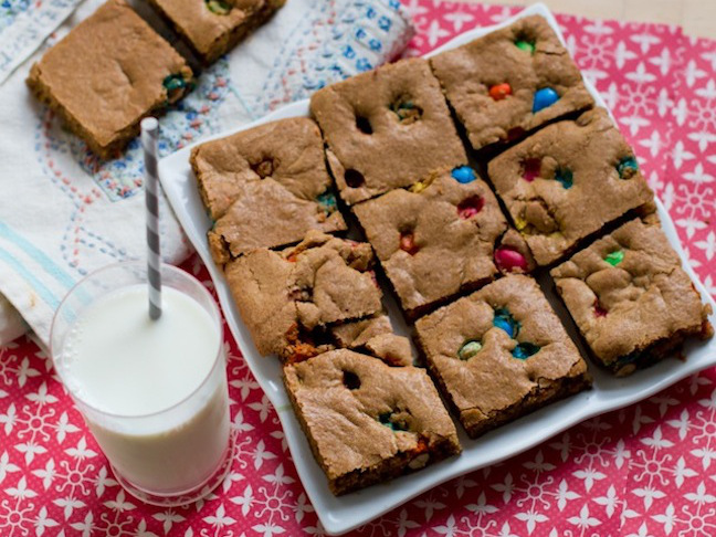 Peanut M & M Cookie Bars