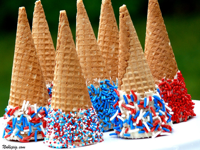 Patriotic Ice Cream Cones