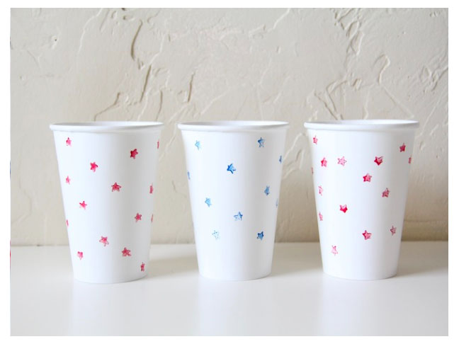 Star Stamped Cups