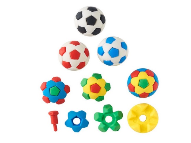 Soccer Ball Erasers, $6