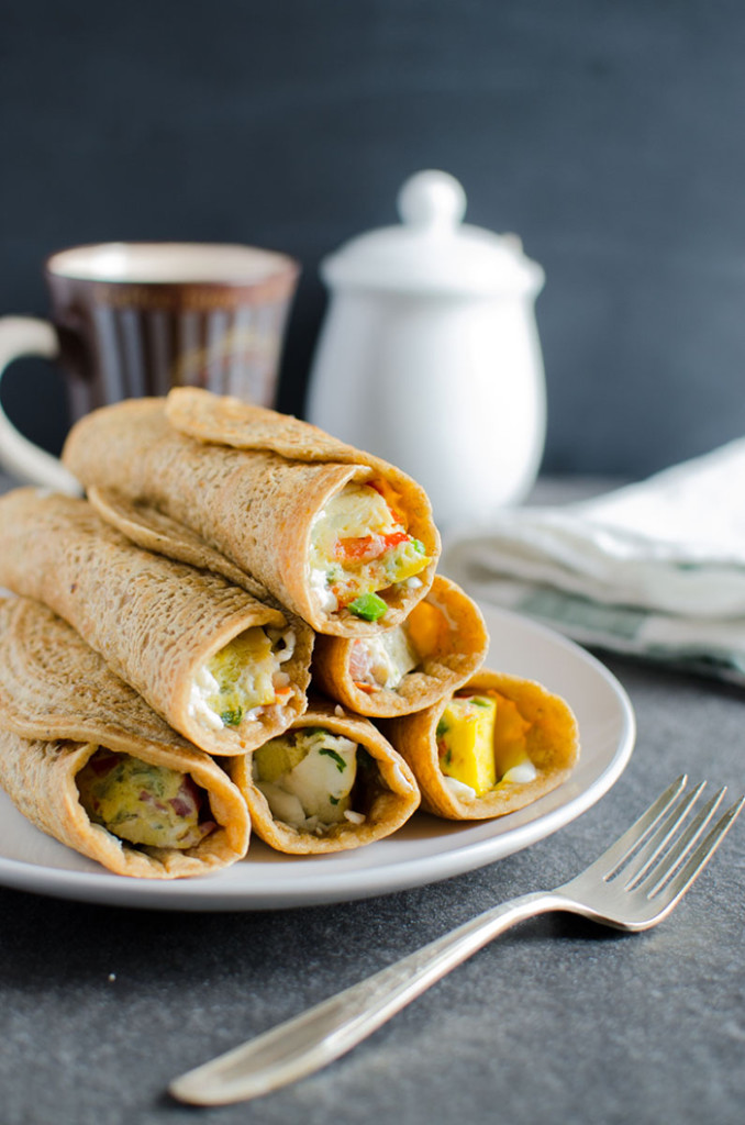 Oatmeal Pancake Egg Roll-ups