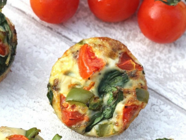 Spinach and bacon egg muffins