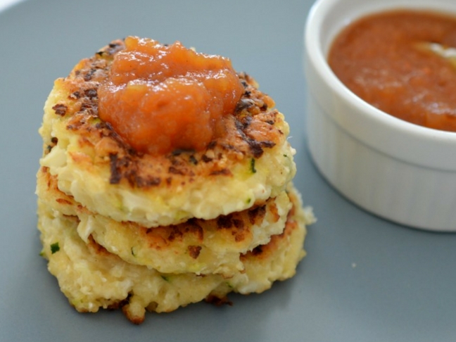 Cauliflower, cheese and bacon fritters