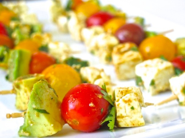 Guacamole Deconstructed and Skewered