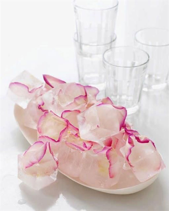 Rose Petal Ice Cubes