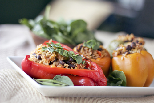 Vegetarian stuffed peppers 