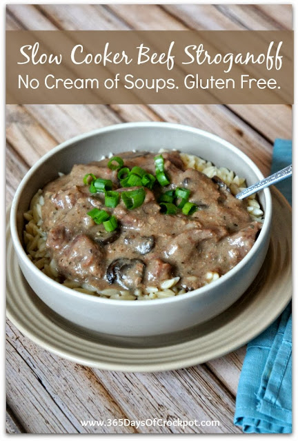   Gluten Free Slow Cooker Beef Stroganoff