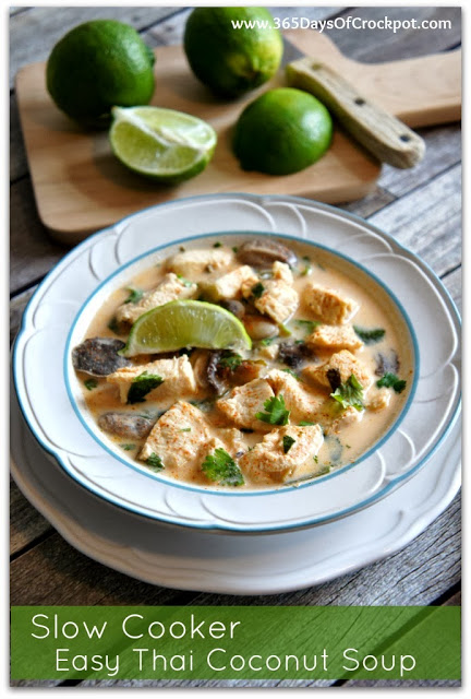 Slow Cooker Thai Coconut Soup with Lemongrass
