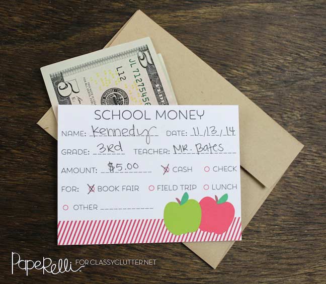 School Money Labels