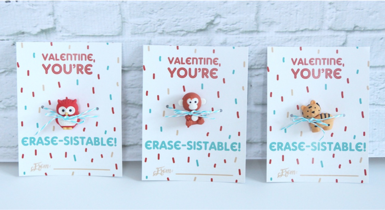 Eraser Valentines