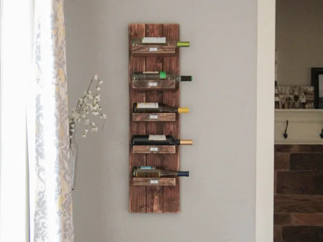 Vertical Wood Wine Rack 2