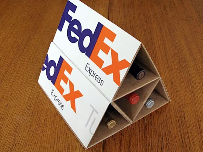 FedEx Mailing Tube Wine Rack