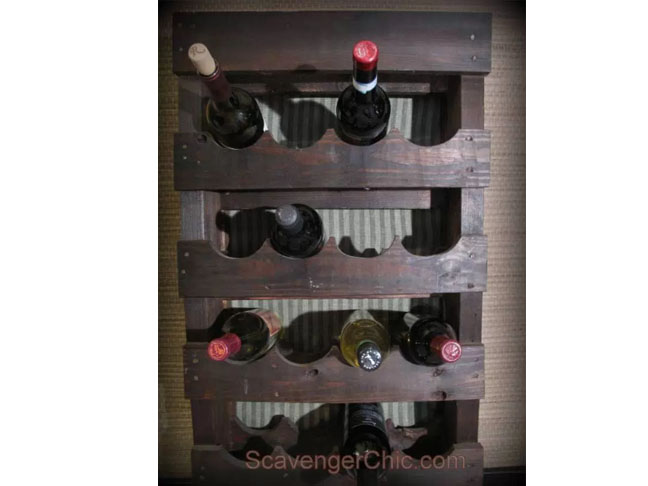 Upcycled Pallet Wine Rack