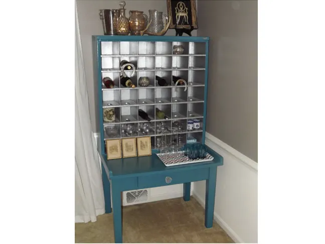 Post Office Cabinet Wine Rack