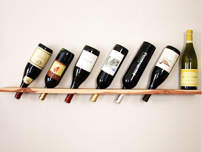 Wood Plank Wine Rack